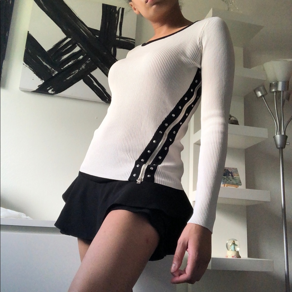 ZARA Top with Zipper Detail